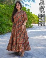 Heavy Rayon Beautiful Printed One Piece Type Stitched Dress For Women