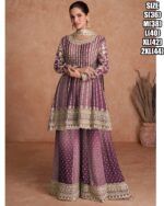 New Sarara Suits With Real Chinon Embroidery Work Are Available In Many Colours