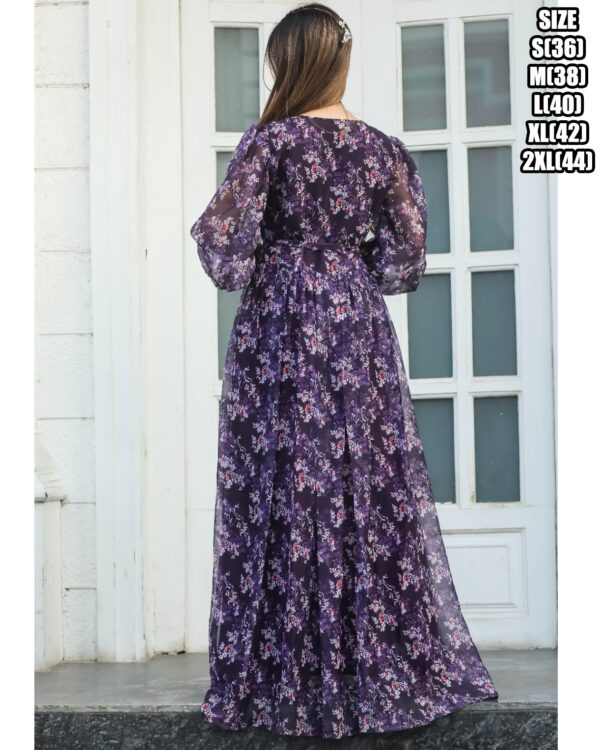 With Patterns And Beautiful Printed Work Elegant Party Wear Maxi Dresses Be The Best For Women