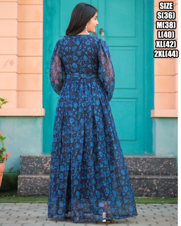 With Patterns And Beautiful Printed Work Elegant Party Wear Maxi Dresses Be The Best For Women