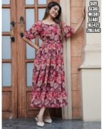 With Patterns And Beautiful Printed Work Elegant Party Wear Maxi Dresses Be The Best For Women