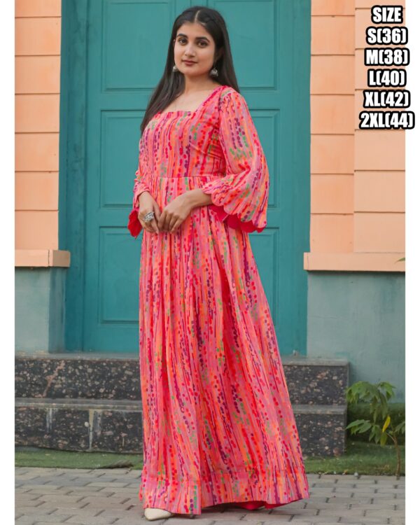 With Patterns And Beautiful Printed Work Elegant Party Wear Maxi Dresses Be The Best For Women