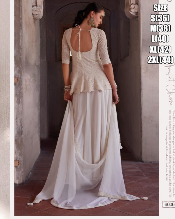 New Ethnic Wear For Women's Beautiful Crafted Embroidered Worked In Georgette Top And Sarara Sets