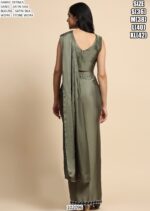 Satin Silk Ready To Wear Saree With Blouse For Parties (One Minute Saree)