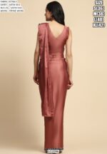 Satin Silk Ready To Wear Saree With Blouse For Parties (One Minute Saree)