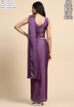 Satin Silk Ready To Wear Saree With Blouse For Parties (One Minute Saree)