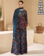 Beautiful Neck Pattern And Embroidered Designer Sarara Pair To Wear In Occasion