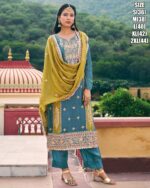 Real Chinon And Roman Silk Heavy Designer Trendy Salwar Suit Collections For Wedding To Wear