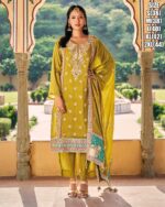 Real Chinon And Roman Silk Heavy Designer Trendy Salwar Suit Collections For Wedding To Wear