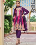 Elegance Stitched Premium Silk Salwar Suits With Beautiful Embroidery Increases Your Festival Preferences