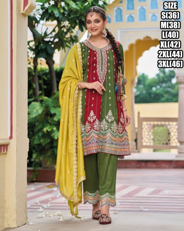 Elegance Stitched Premium Silk Salwar Suits With Beautiful Embroidery Increases Your Festival Preferences