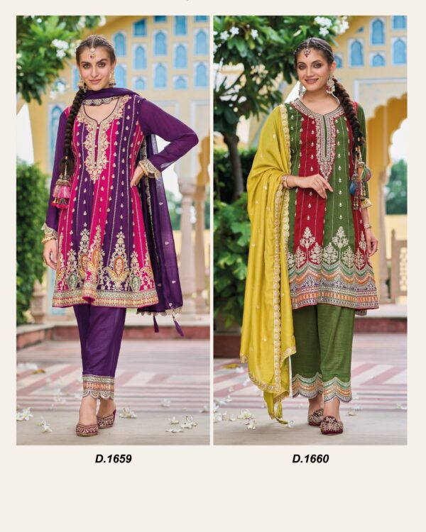 Elegance Stitched Premium Silk Salwar Suits With Beautiful Embroidery Increases Your Festival Preferences