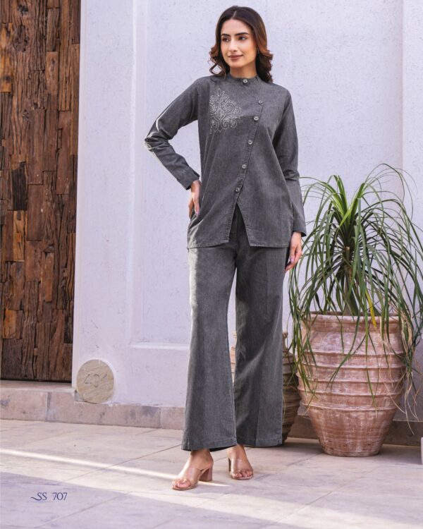 With Style And Comfort Our Premium Denim Cotton Based Cord-Sets Collection