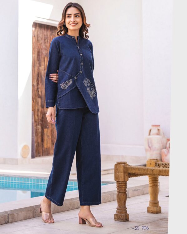 With Style And Comfort Our Premium Denim Cotton Based Cord-Sets Collection