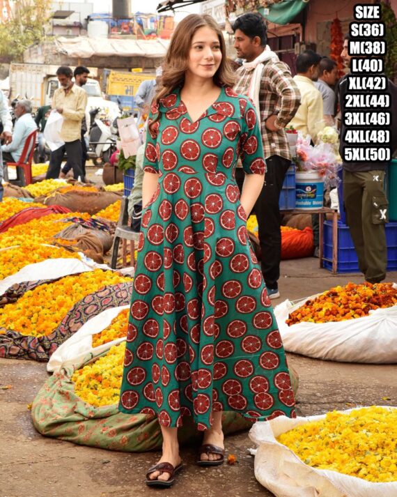 Stylish Digital Printed Rayon Maxi Dresses They Are Perfect To Casual Wear