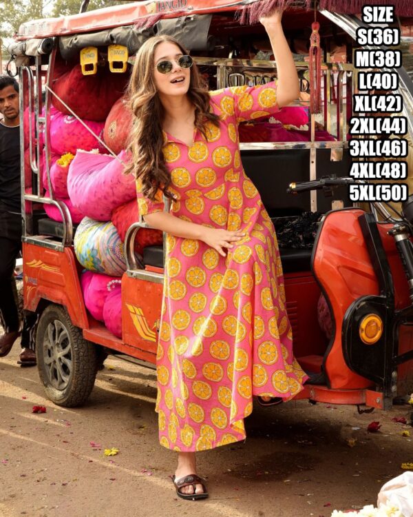 Stylish Digital Printed Rayon Maxi Dresses They Are Perfect To Casual Wear