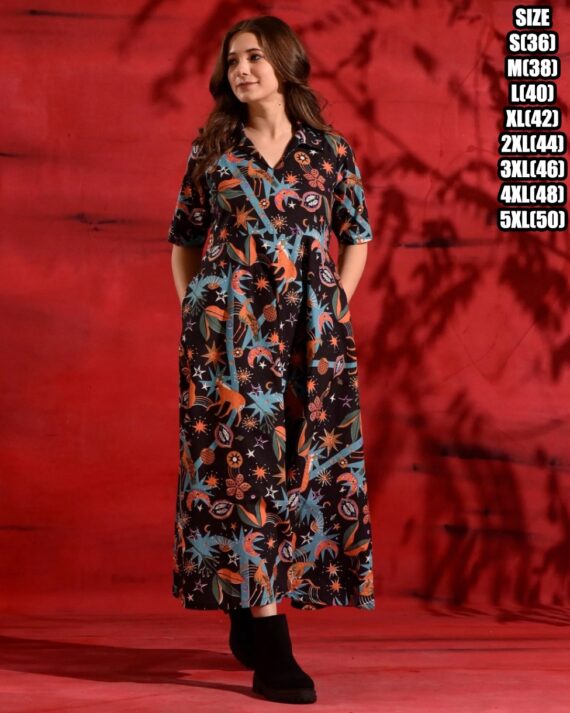 Stylish Digital Printed Rayon Maxi Dresses They Are Perfect To Casual Wear
