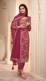 Digital Print With Embroidery Work Different Colours Of Chinon Salwar Kameez For Women