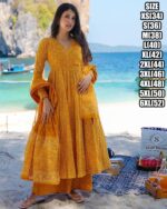 Presents This Three Piece Beautiful Printed Designer Anghrakha Kurti, Plazzo With Dupatta Collection