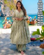 Presents This Three Piece Beautiful Printed Designer Anghrakha Kurti, Plazzo With Dupatta Collection