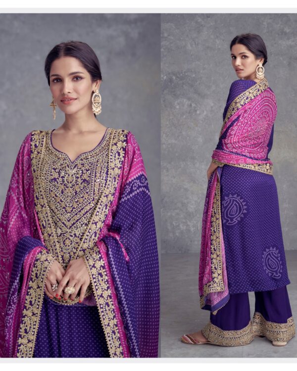 Real Chinon Plazo Sets Are Three Piece Sets Women's To Wear That Are Perfect For Wedding Ceremony