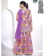 Buy Premium Fiber Chinnon And Finefeel Digital Printed Sarara Suits For Women Online For India's Luxury Weddings