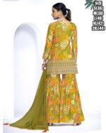 Buy Premium Fiber Chinnon And Finefeel Digital Printed Sarara Suits For Women Online For India's Luxury Weddings