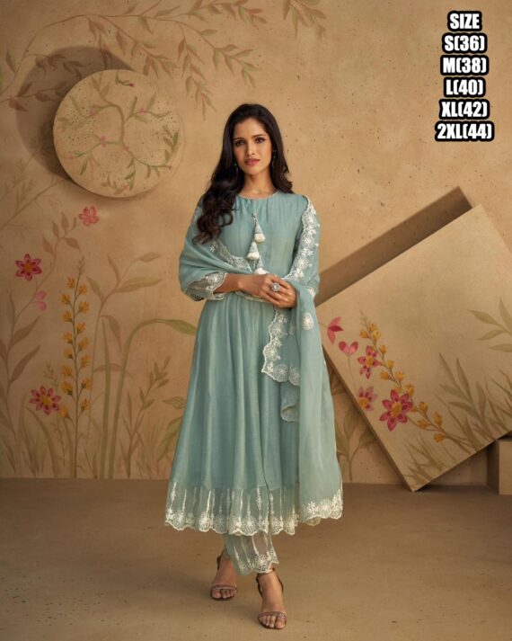 Heavy Designer Wedding Wear Embroidery Indian And Pakistani Style Anarkali Salwar Suits For Ladies