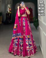 Stunning Printed Work In Rayon With Silk Designer Stitch Navratri Lehenga Choli 2024