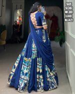 Stunning Printed Work In Rayon With Silk Designer Stitch Navratri Lehenga Choli 2024