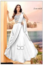 Presenting Party Wear Heavy Embroidered Readymade Blouse Lehenga With Drapping Dupatta