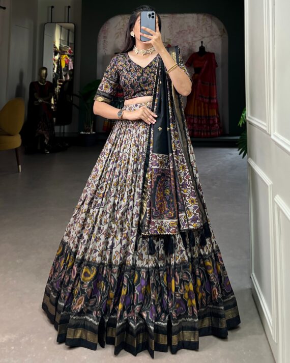 Shop Now Navratri Traditional Semi Stitch Lehenga Choli For Raas Garba Wear