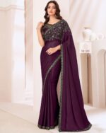 Bollywood Style Different Colourful Gorgeous UnStitched Party Wear Saree With Blouse For Women