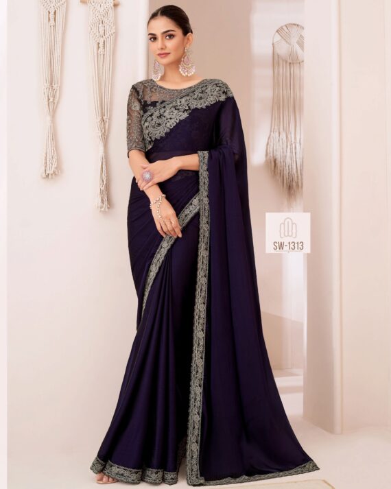 Bollywood Style Different Colourful Gorgeous UnStitched Party Wear Saree With Blouse For Women