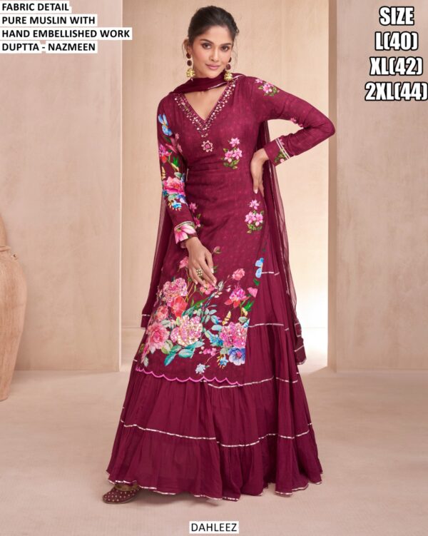 Buy Online! Function Special Designer Readymade Outfits (Kurta With Attached Lehenga And Dupatta)