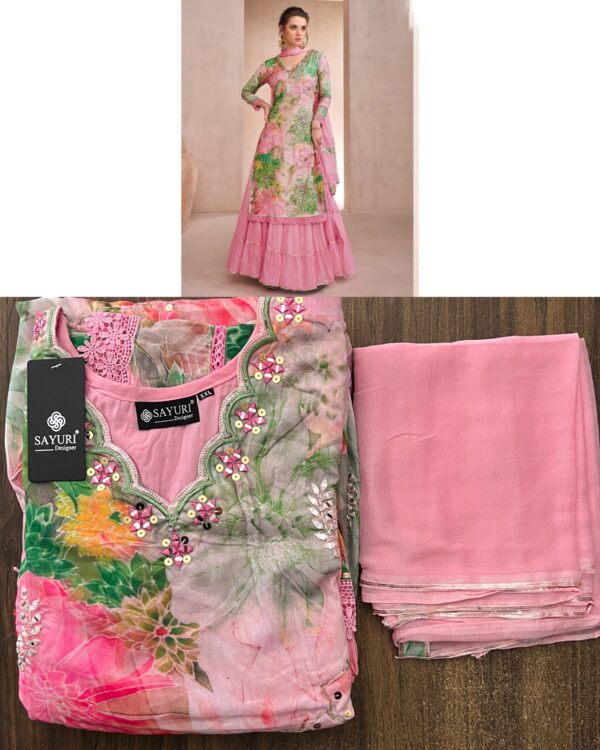 Buy Online! Function Special Designer Readymade Outfits (Kurta With Attached Lehenga And Dupatta)