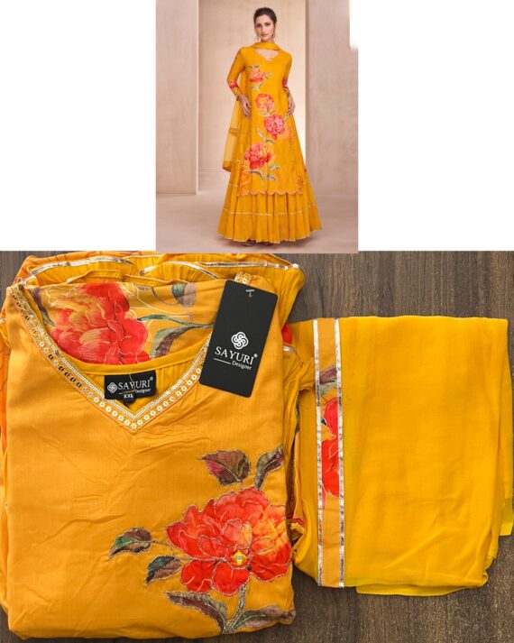 Buy Online! Function Special Designer Readymade Outfits (Kurta With Attached Lehenga And Dupatta)