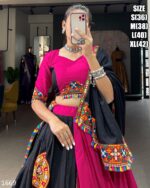 Special Navratri Festival Beautiful Gamthi Work And Paper Mirror Work In Cotton Lehenga Choli