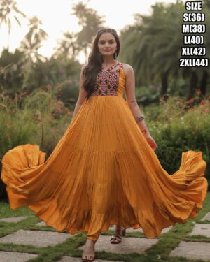 Best Ready To Wear Kutchi Gamthi Work Traditional Gown Dresses For Navratri 2024