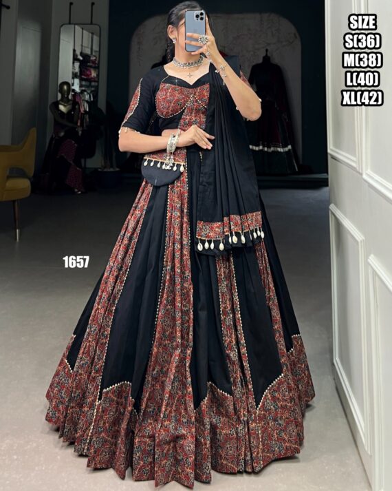 Collection For Women's Pure Cotton Chaniya Choli Set For Special Navratri Festival