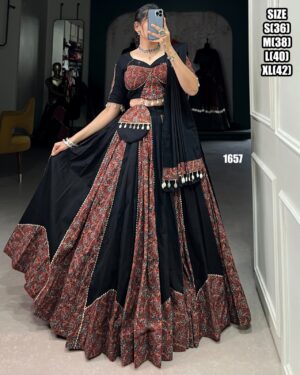 Collection For Women's Pure Cotton Chaniya Choli Set For Special Navratri Festival