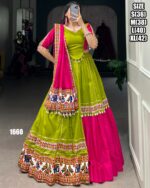 Gamthi Work Lehenga Choli Of Women's Latest Attire For The Navratri Festival