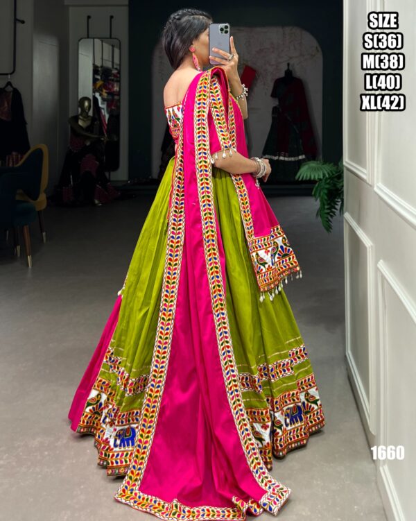 Gamthi Work Lehenga Choli Of Women's Latest Attire For The Navratri Festival