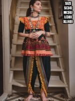 Colourful Heavily Embroidered Kedias And Tulip Pants In Pure Khadi, Navratri Garba Dresses Available