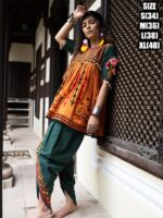 Colourful Heavily Embroidered Kedias And Tulip Pants In Pure Khadi, Navratri Garba Dresses Available