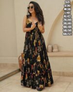 Presents This Stunning Beautiful Digital Printed Ethnic Wear Fully Flared Gown Set Collection