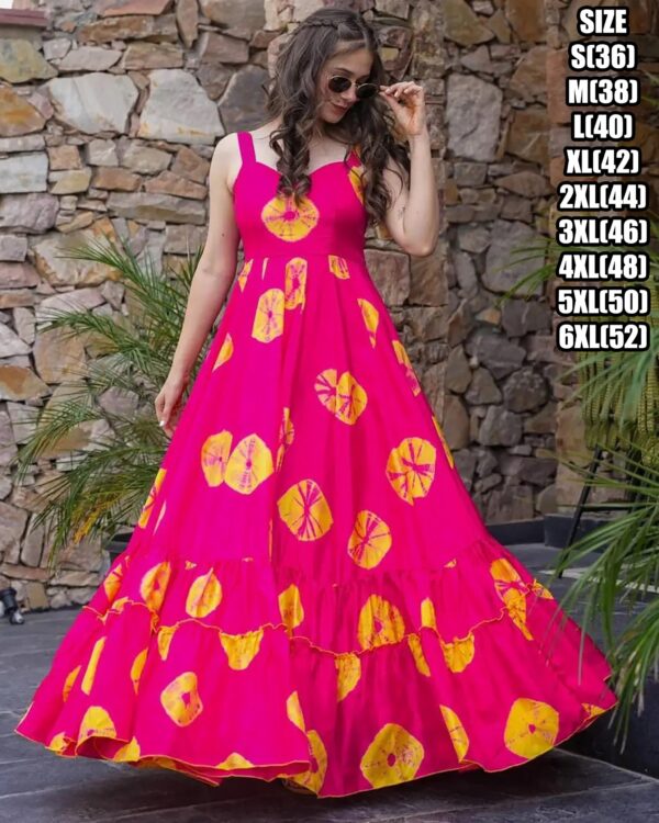 Presents This Stunning Beautiful Digital Printed Ethnic Wear Fully Flared Gown Set Collection