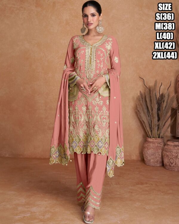 Our New Real Chinon Salwar Suit Is Just Perfect For All Wedding Functions And Festivities