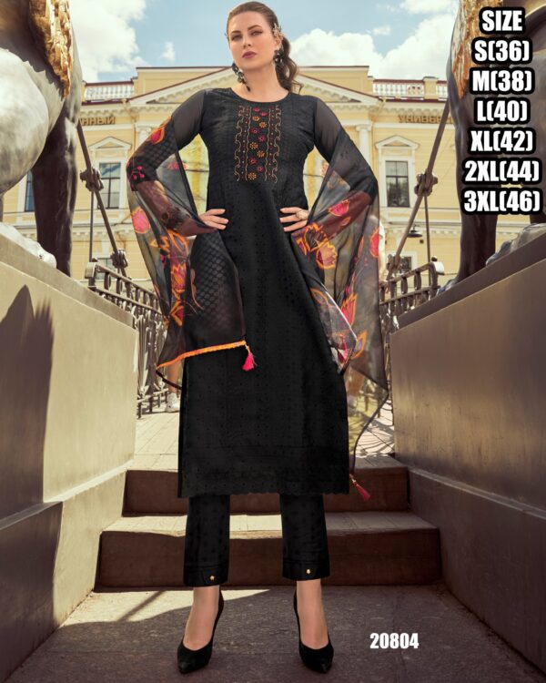 Ready To Wear Schiffli And Hand Work Kurti Set, It's Stylish, Comfortable And Perfect For Any Events