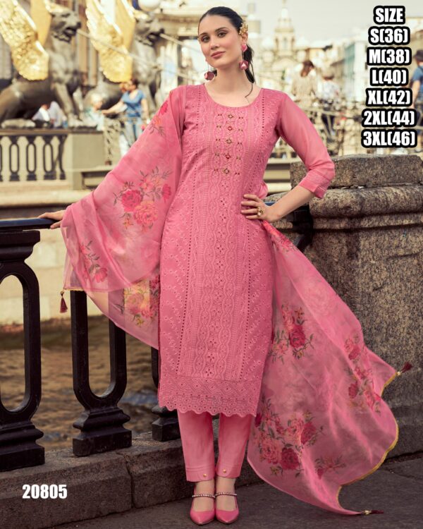 Ready To Wear Schiffli And Hand Work Kurti Set, It's Stylish, Comfortable And Perfect For Any Events